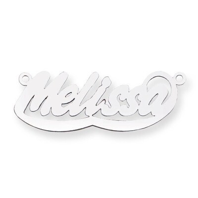 0.013 Gauge Polished Nameplate 14k White Gold XNA76W, MPN: XNA76W, 883957973746