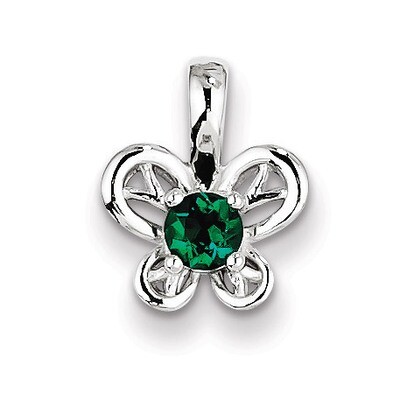 Emerald May Pendant Sterling Silver QBPD24MAY, MPN: QBPD24MAY, 883957488066