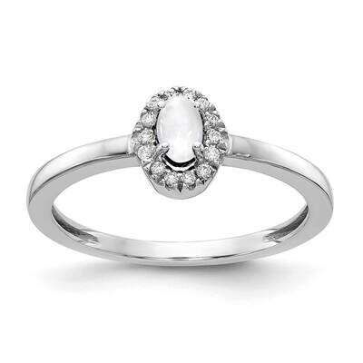 Cabochon White Topaz Ring 14k White Gold Diamond RM4035-WT-025-WA, MPN: RM4035-WT-025-WA, 883957552…