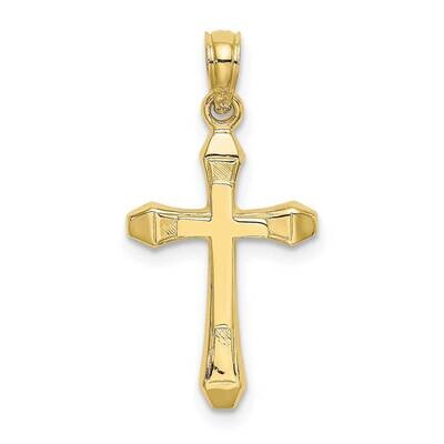Beveled Tips Cross Charm 10k Gold Polished 10K8370, MPN: 10K8370,