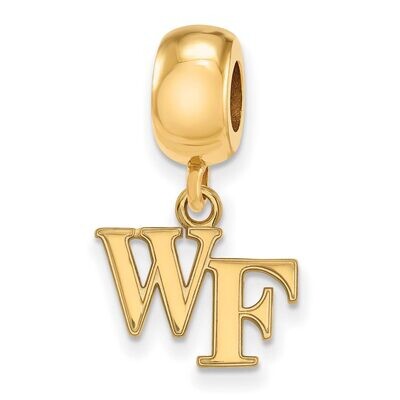 Wake Forest University Bead Charm x-Small Dangle Gold-plated Silver GP029WFU, MPN: GP029WFU, 886774…
