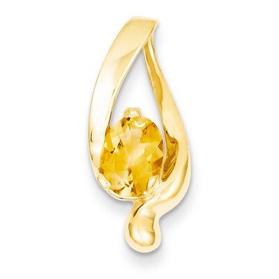8x6mm Oval Citrine slide 14k Gold XS197CI, MPN: XS197CI, 883957270388