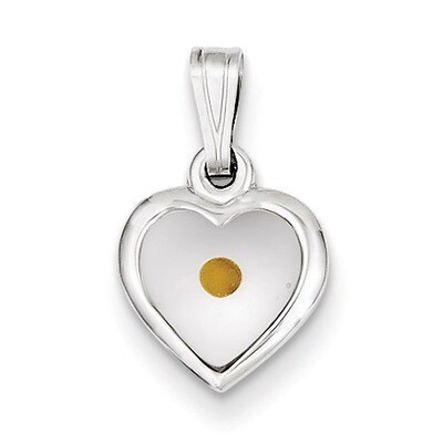 Heart with Mustard Seed Pendant Sterling Silver QC7399, MPN: QC7399, 191101184857