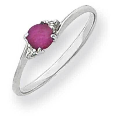 4mm Ruby Diamond Ring 14k White Gold Y4713R_AA, MPN: Y4713R_AA, 883957602738