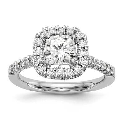 Diamond Vs/Si, D E F, S/M Cushion Halo Engagement Ring 14k White Gold True Origin Lab Grown RM2059E…
