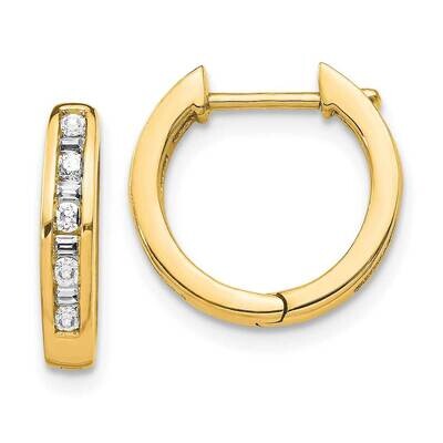 Hoop Earrings 14k Gold Diamond EM5359-025-YA, MPN: EM5359-025-YA, 883957755373