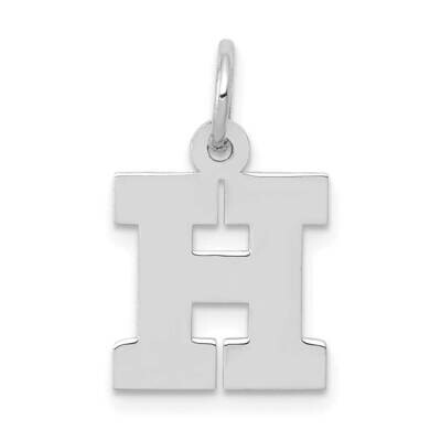 Block Initial H Charm 10k White Gold Small 10YC665H, MPN: 10YC665H,