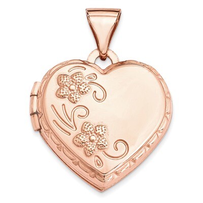 15Mm Reversible Heart Locket 14k Rose Gold XL662, MPN: XL662, 883957144535