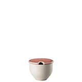 Rosenthal Junto Rose Quartz Stoneware Covered Sugar Bowl Set with indent 8 1/2 oz, MPN: 21540-40525…