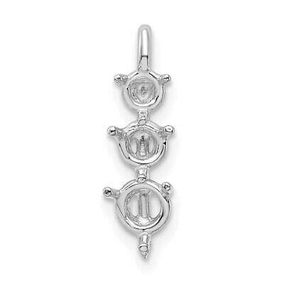 Round 3-Stone .25ct. Pendant Setting 14k White Gold WG954, MPN: WG954,