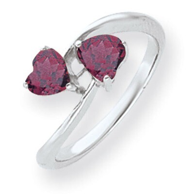5mm Heart Rhodolite Garnet Ring 14k white Gold Y4585RG, MPN: Y4585RG, 883957451213