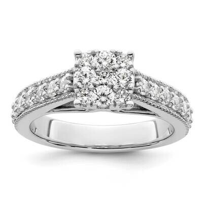 Si1/Si2, G H I, Cluster Ring 14k White Gold Lab Grown Diamond RM8818E-100-WLG, MPN: RM8818E-100-WLG…