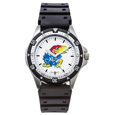 University of Kansas Option Sport Watch With Pu Rubber Strap UKS135