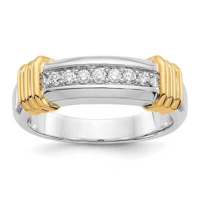 Diamond Mens Ring 14k Two-tone Gold RM5792-025-WYA, MPN: RM5792-025-WYA, 883957386782