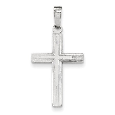 Brushed and Polished Latin Cross Pendant 14k white Gold XR1415, MPN: XR1415, 191101365706