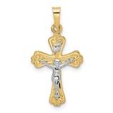 Solid Inri Crucifix Pendant 14k Two-Tone Gold Polished XR1869, MPN: XR1869, 883957436494