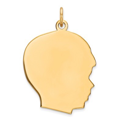 Engravable Boy Polished Disc Charm Sterling Silver Gold-plated QM364G/27, MPN: QM364G/27, 883957604…