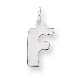 Bubble Block Initial F Charm Sterling Silver QC5091F, MPN: QC5091F, 886774976754
