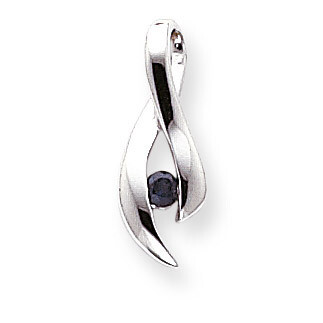 Sapphire Diamond pendant 14k White Gold XP951S, MPN: XP951S, 883957211954