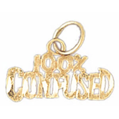 Dazzlers Jewelry 100% Confused Pendant Necklace Charm Bracelet in Yellow, White or Rose Gold 10679,…