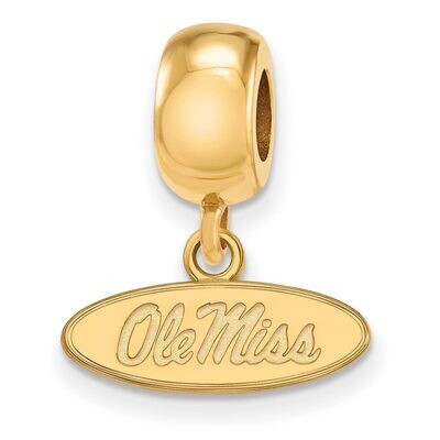 University of Missisippi Bead Charm x-Small Dangle Gold-plated Silver GP035UMS, MPN: GP035UMS, 8867…