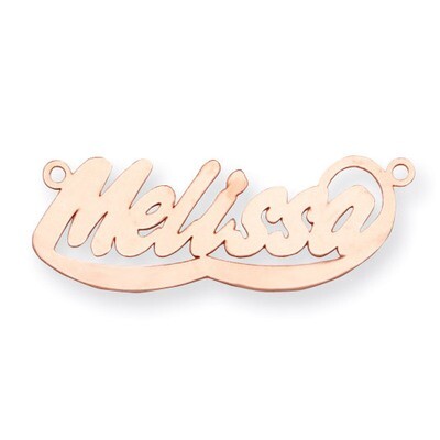 14k .022 Gauge Rose Gold Polished Nameplate XNA76R, MPN: XNA76R, 191101542961