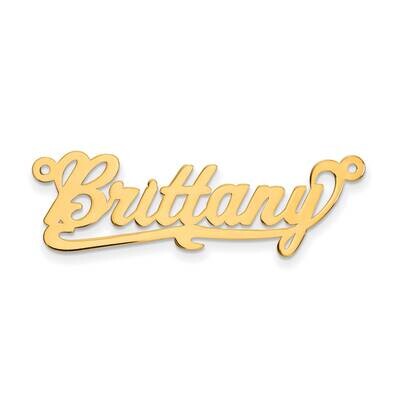 10K .013 Gauge Polished Name Plate Pendant 10k Gold 10XNA136Y, MPN: 10XNA136Y, 883957586076
