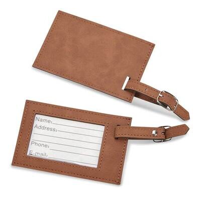 Caramel Leatherette Luggage Tag GM21849, MPN: GM21849, 47105027624