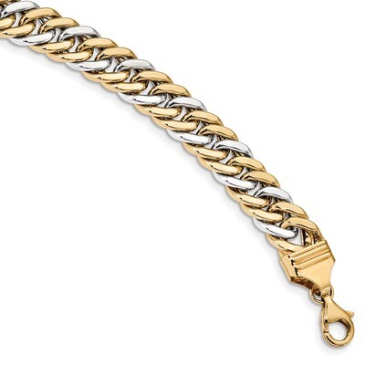 8 Inch 8 inch Curb Link Bracelet 14k Two-Tone Gold GB256-8, MPN: GB256-8, 191101228070
