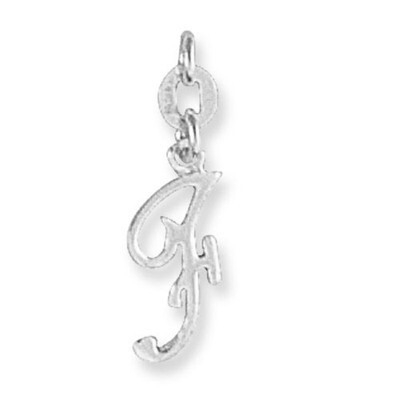 Initial F Pendant Sterling Silver QC6510F, MPN: QC6510F, 883957518916