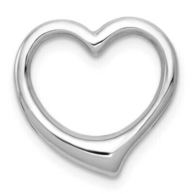 Heart Chain Slide 14k White Gold Polished C2918W, MPN: C2918W, 637218157518