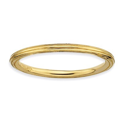 Gold-plated Step-down Ring Sterling Silver QSK182-10, MPN: QSK182-10, 883957127767