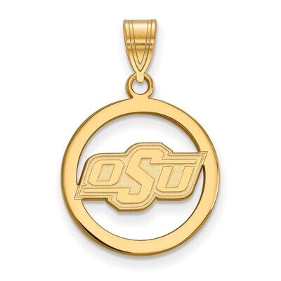 Oklahoma State University Sm Pendant in Circle Gold-plated Silver GP032OKS, MPN: GP032OKS, 88677493…