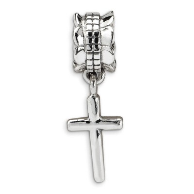 Plain Cross Dangle Bead - Sterling Silver QRS1610, MPN: QRS1610, 883957307244