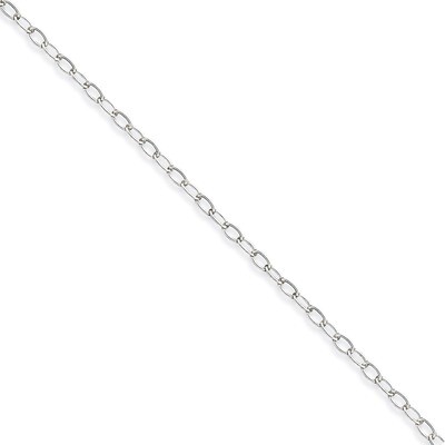 10 Inch 3mm Half Round Wire Curb Chain Sterling Silver QPE32-10, MPN: QPE32-10, 883957980720