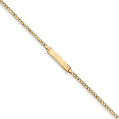 5.5 Inch ID with Semi-Solid Cuban Bracelet 14k Gold Polished DCID132-5.5, MPN: DCID132-5.5, 1911014…