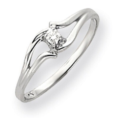 Polished Diamond Ring 14k White Gold Y4260AA, MPN: Y4260AA, 883957454597