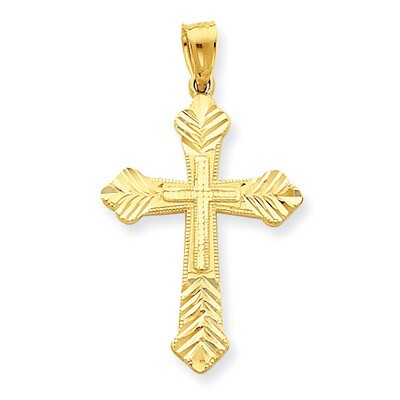 Budded Cross Pendant 10k Gold 10C1131, MPN: 10C1131, 886774019949