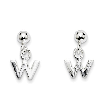 W Dangle Post Earrings Sterling Silver Polished QE6885W, MPN: QE6885W, 883957578811
