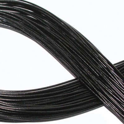 2 mm. 5 Meter Black Leather Cord Greek European CRD832/2.0-5, MPN: CRD832/2.0-5, 790524091997