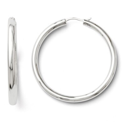 Leslie&#39;s Rhodium-plated 3.5mm Tube Earrings - Sterling Silver HB-QLE147, MPN: QLE147, 886774268262