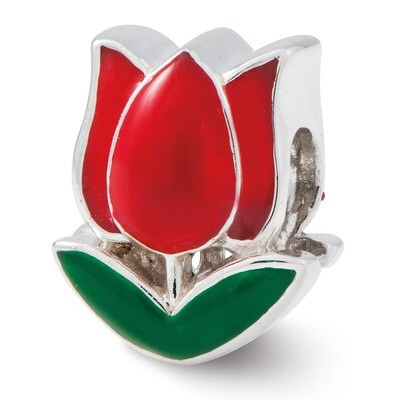 Reflecitons Enameled Tulip Bead - Sterling Silver QRS2448, MPN: QRS2448, 886774991221
