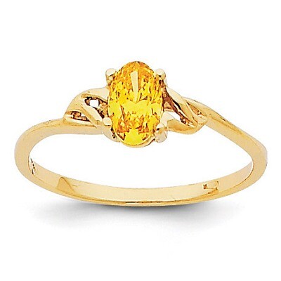 Citrine Birthstone Ring 14k Gold XBR140, MPN: XBR140, 883957373706