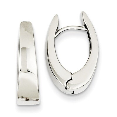 Hinged Hoop Earrings 14k White Gold TH254, MPN: TH254, 883957291581