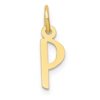 Slanted Block Initial P Charm 10k Gold Small 10YC644P, MPN: 10YC644P,