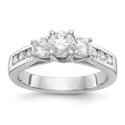 3-Stone Diamond Semi-Mount Engagement Ring 14k White Gold RM2980E-050-WAA, MPN: RM2980E-050-WAA, 88…