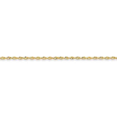 2.0mm Diamond-cut Extra-Light Rope Chain 18 Inch 14k Gold EXL016-18, MPN: EXL016-18, 886774398686