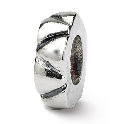 Notched Spacer Bead - Sterling Silver QRS130, MPN: QRS130, 883957719696