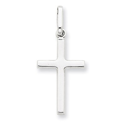 Hollow Cross Pendant 14k White Gold K1172, MPN: K1172, 869786341031