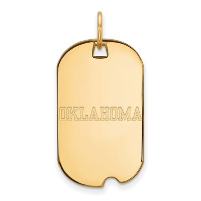 University of Oklahoma Small Dog Tag Gold-plated Sterling Silver GP048UOK, MPN: GP048UOK, 886774946…